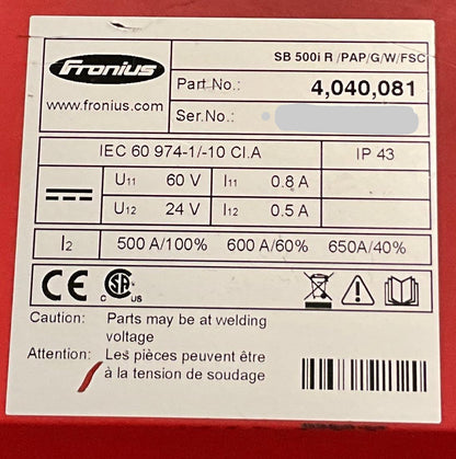 Fronius SB 500i PAP Split box-Splitbox-Used Industrial Parts