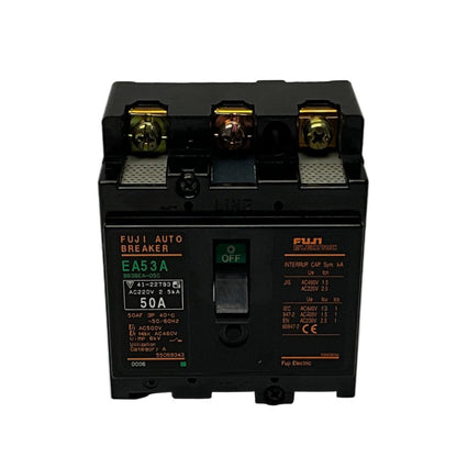 Fuji Electric EA53A Moulded Case Circuit Breaker - 50A-Moulded Case Circuit Breaker-Used Industrial Parts