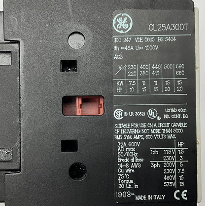 GE General Electric CL25A300T Contactor-Contactor-Used Industrial Parts