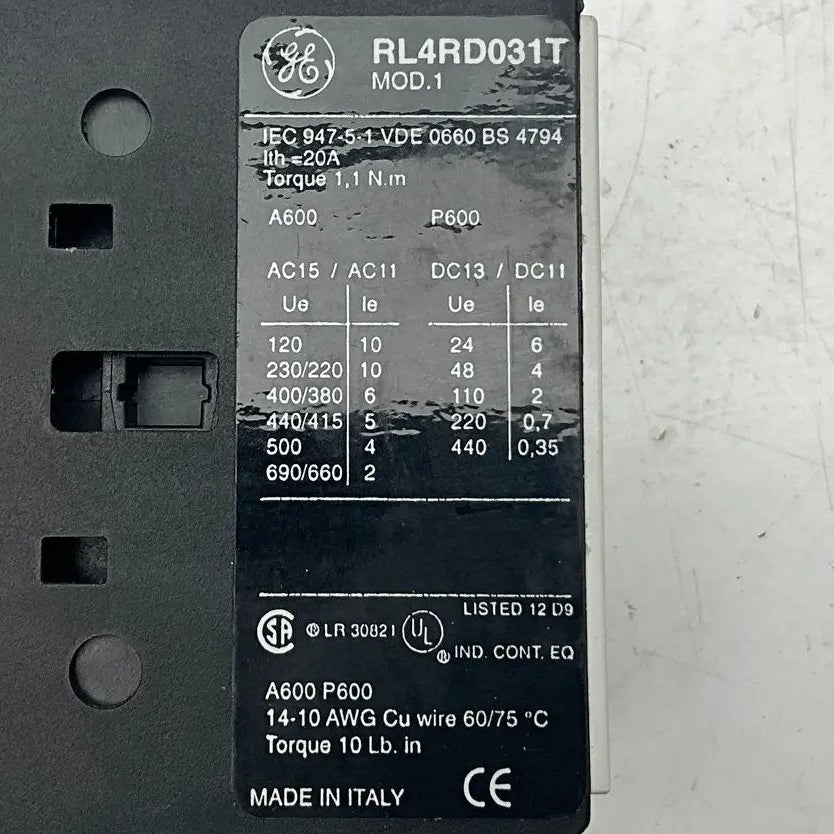GE General Electric RL4RD031T Contactor-Contactor-Used Industrial Parts
