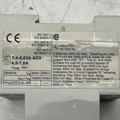 GE General Electric SFK1D Thermal-Magnetic Manual Motor Starter-Thermal-Magnetic Manual Motor Starter-Used Industrial Parts
