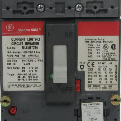 GE General Electric Spectra RMS SELA36AT0150 Circuit Breaker-Circuit Breaker-Used Industrial Parts