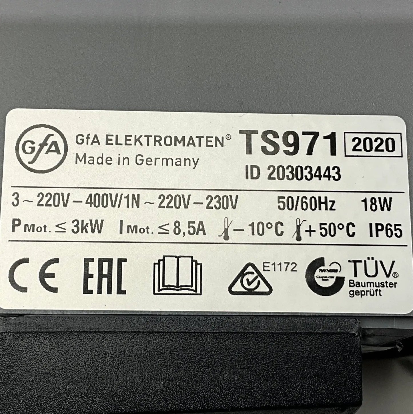 GFA/Assa Abloy TS 971 Door Control Unit-Door Control Unit-Used Industrial Parts