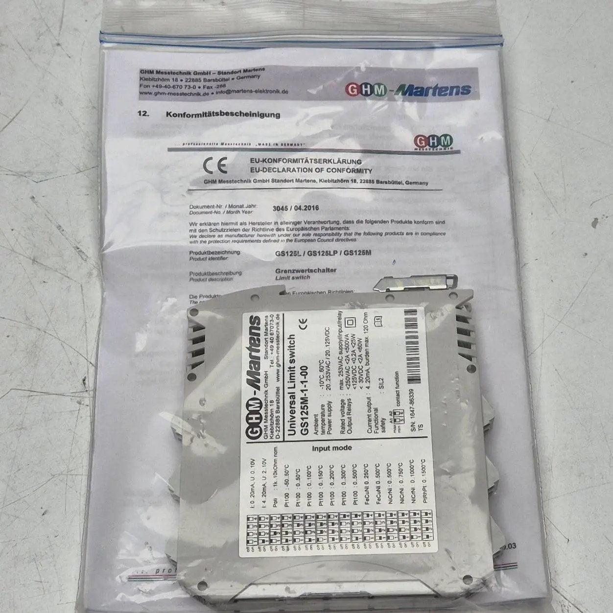 GHM-Martens GS125M-1-1-00 Universal Limit Switch-Universal Limit Switch-Used Industrial Parts