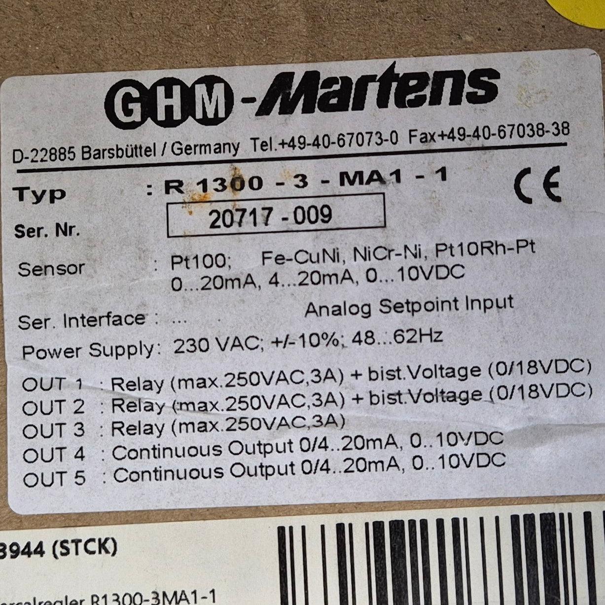 GHM-Martens R 1300-3-MA1-1 Universal Controller-Universal Controller-Used Industrial Parts