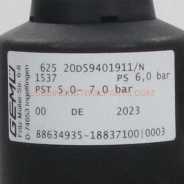 Gemu 625 Pneumatic Diaphragm Valve-Pneumatic Diaphragm Valve-DA-05-06-01-Used Industrial Parts