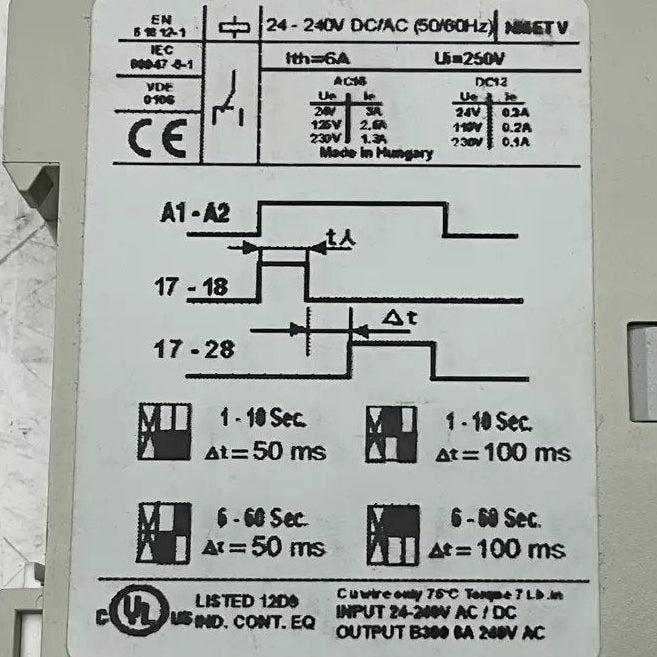 General Electric NMETV Electronic Timer Relay-Electronic Timer Relay-Used Industrial Parts
