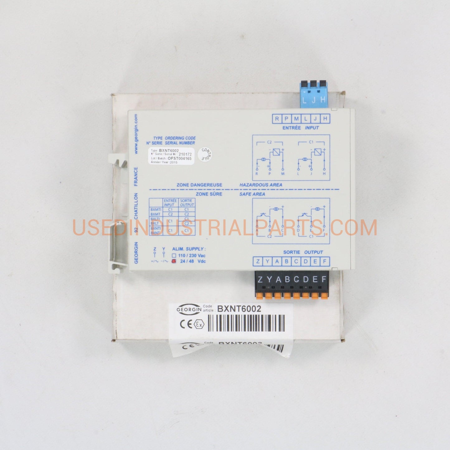 Georgin Galvanic Isolated Converter BXNT6002-Isolated Converter-AA-06-05-Used Industrial Parts