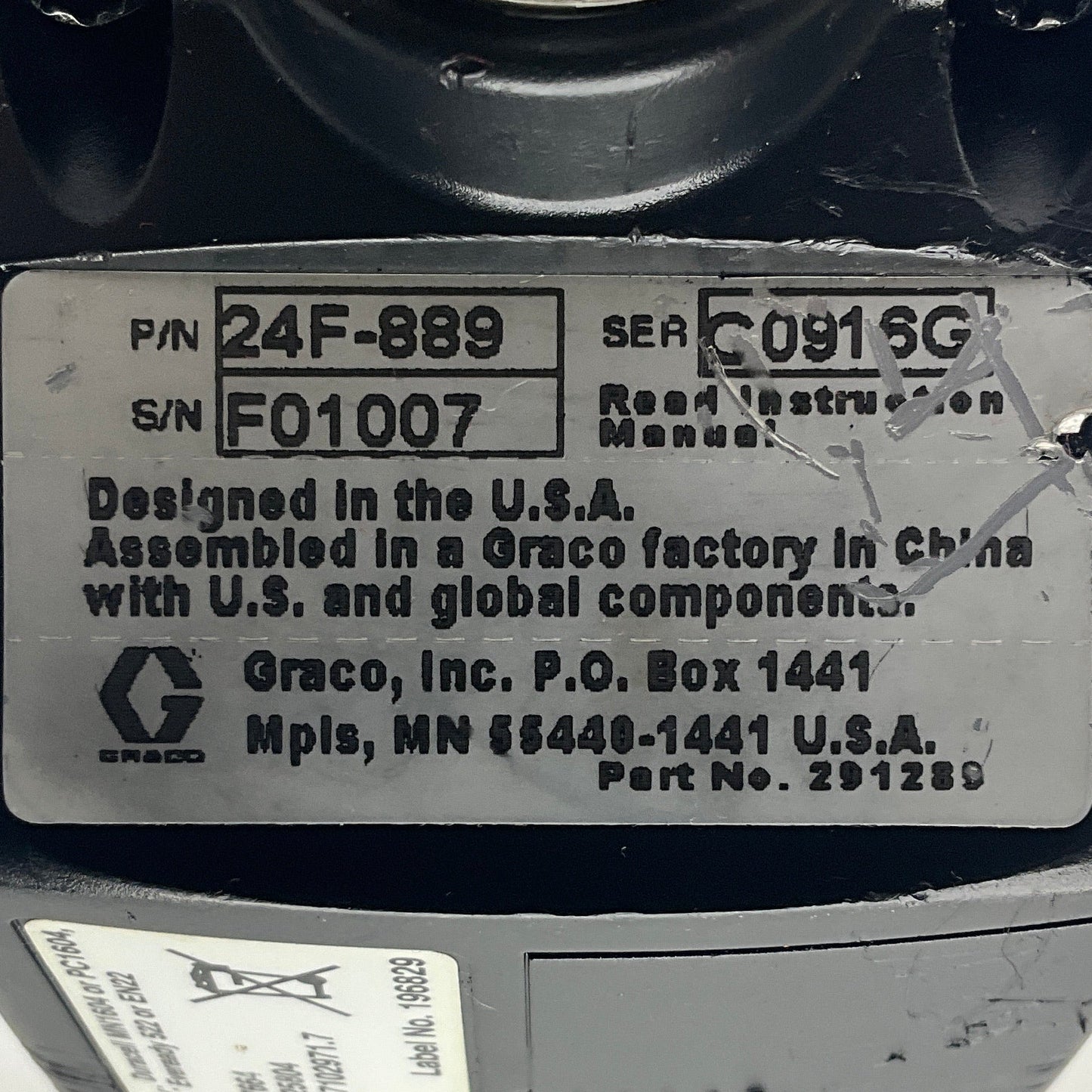 Graco LDP5 Electronic Preset Meter Gun - 24F-889-Electronic Preset Meter Gun-Used Industrial Parts