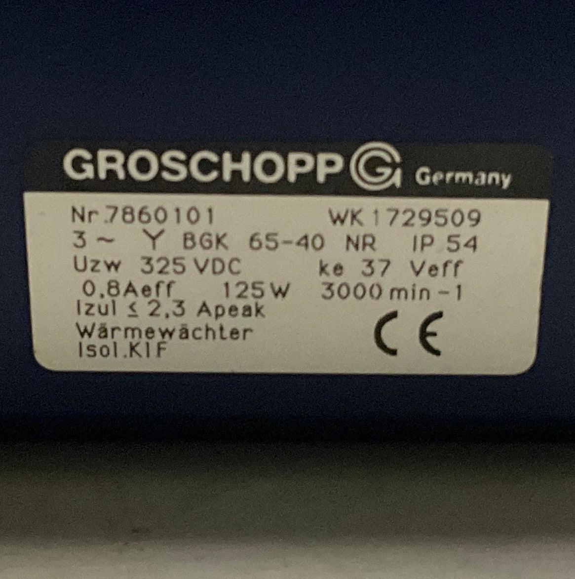 Groschopp WK 1729509 Gear Motor-Gear Motor-Used Industrial Parts