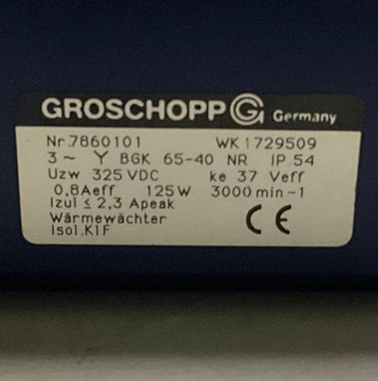Groschopp WK 1729509 Gear Motor-Gear Motor-Used Industrial Parts