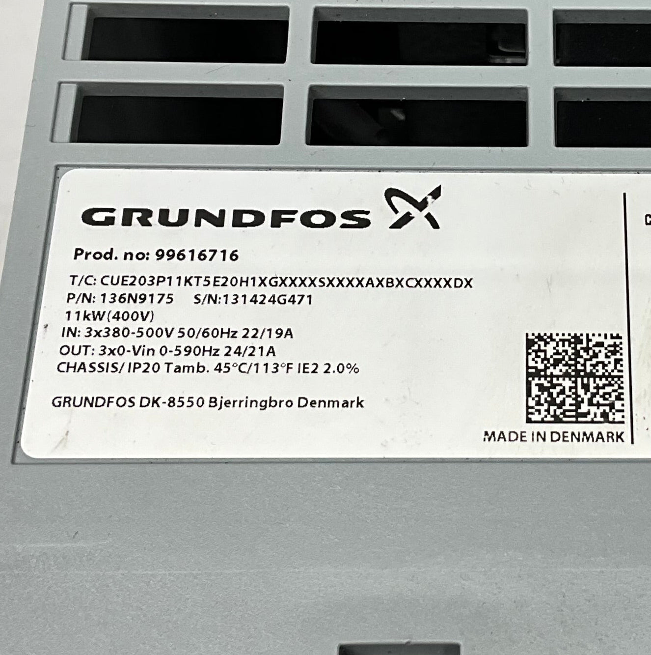 Grundfos 136N9175 Variable Frequency Drive-Variable Frequency Drive-Used Industrial Parts
