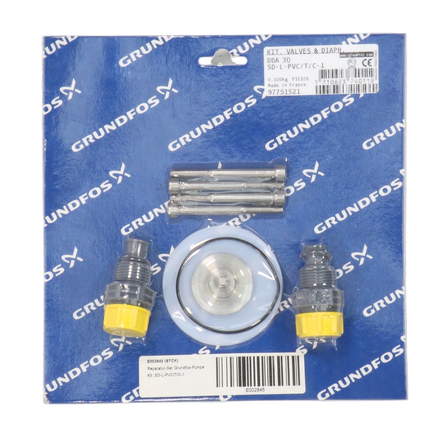 Grundfos SD-L-PVC/T/C-1 Pump Repair Kit-Pump Repair Kit-01-AA-03-07-02-6152428290298-Used Industrial Parts