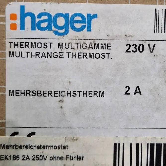 Hager EK186 Multi-Range Thermostat-Multi-Range Thermostat-Used Industrial Parts