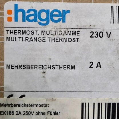 Hager EK186 Multi-Range Thermostat-Multi-Range Thermostat-Used Industrial Parts