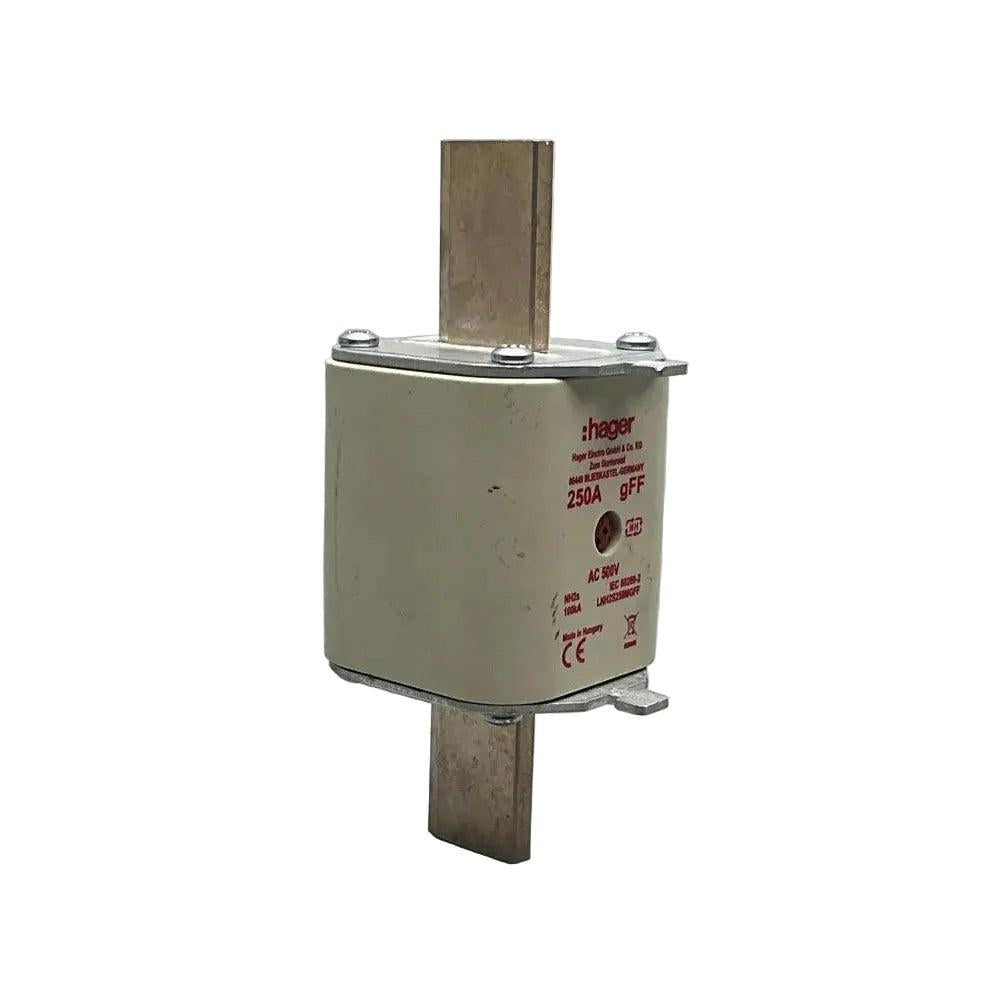 Hager LNH2S250MGFF HRC LV Fuse - 3/pack-HRC LV Fuse-BE-01-01-01-6152430568583-Used Industrial Parts