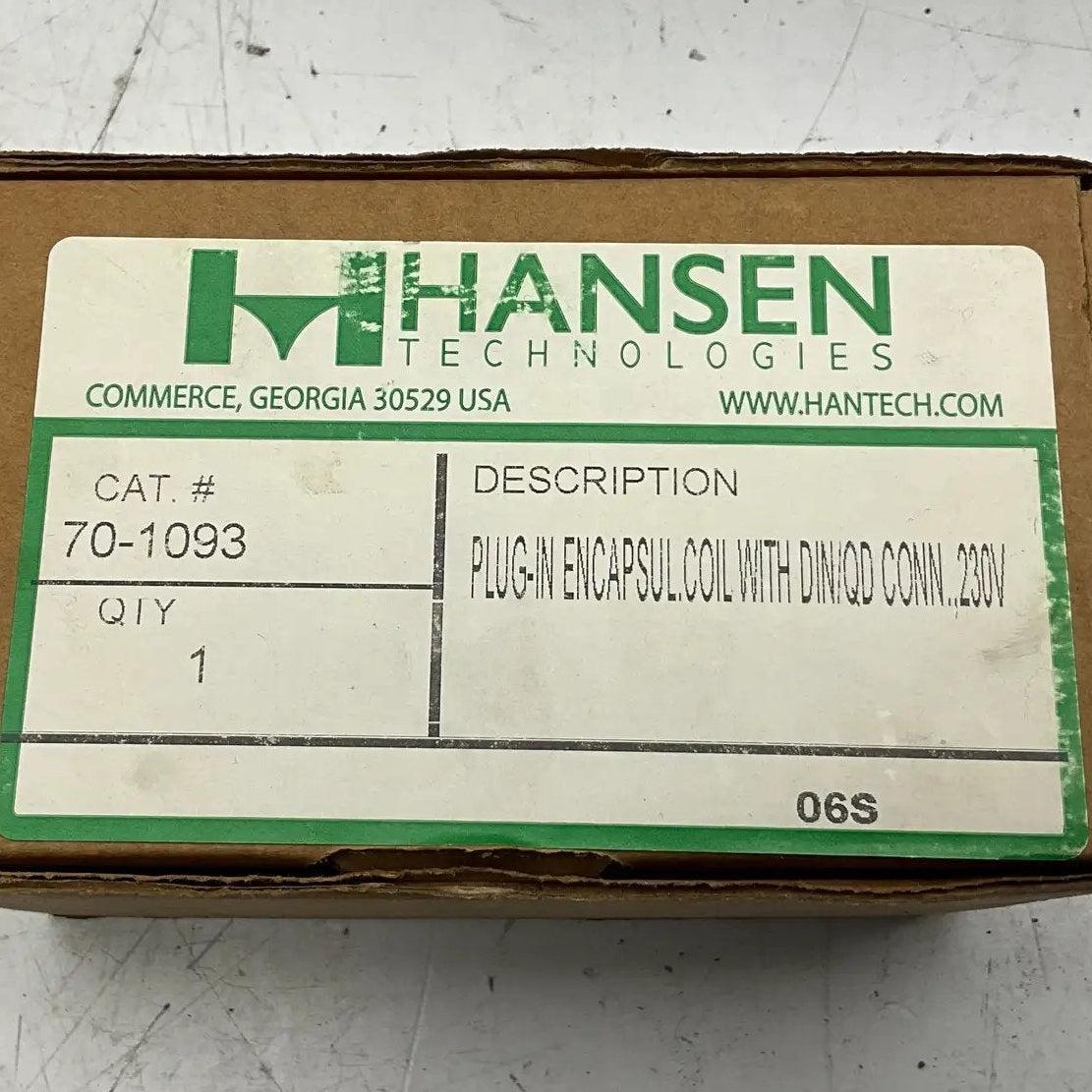 Hansen Technologies 70-1093 Plug-in Encapsulated Solenoid Coil-Plug-in Encapsulated Solenoid Coil-Used Industrial Parts