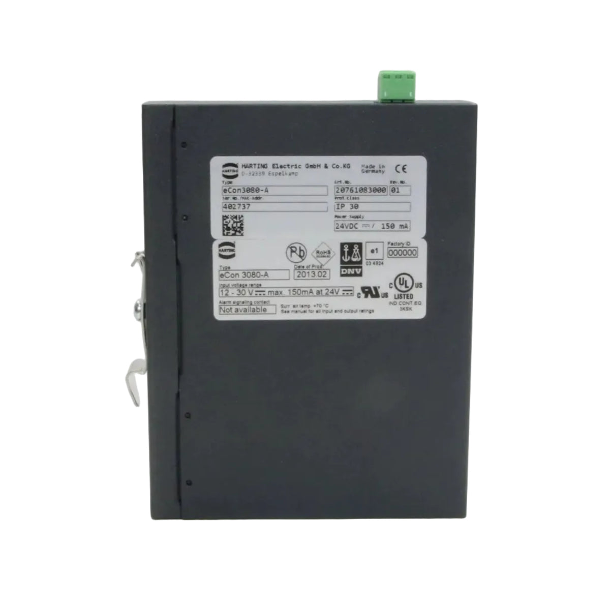 Harting Electric Ha-VIS eCon3080-A Unmanaged Industrial Ethernet Switch-Ethernet Switch-Used Industrial Parts