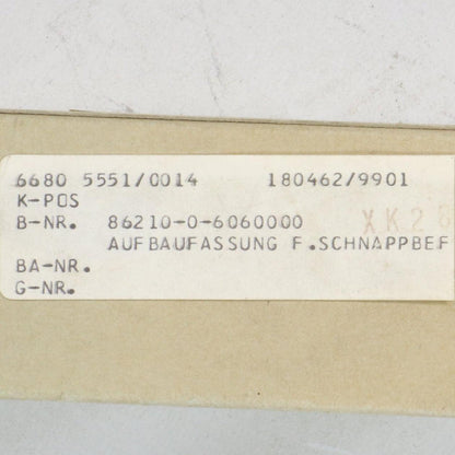 Hartmann & Braun 86210-0-6060000 Plug-in Relay Socket-Plug-in Relay Socket-Used Industrial Parts