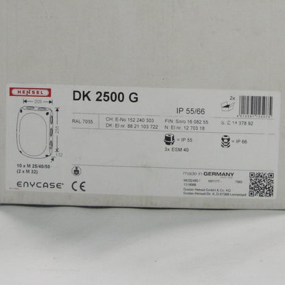 Hensel DK 2500 G Terminal Enclosure x 2-Terminal Enclosure-Used Industrial Parts