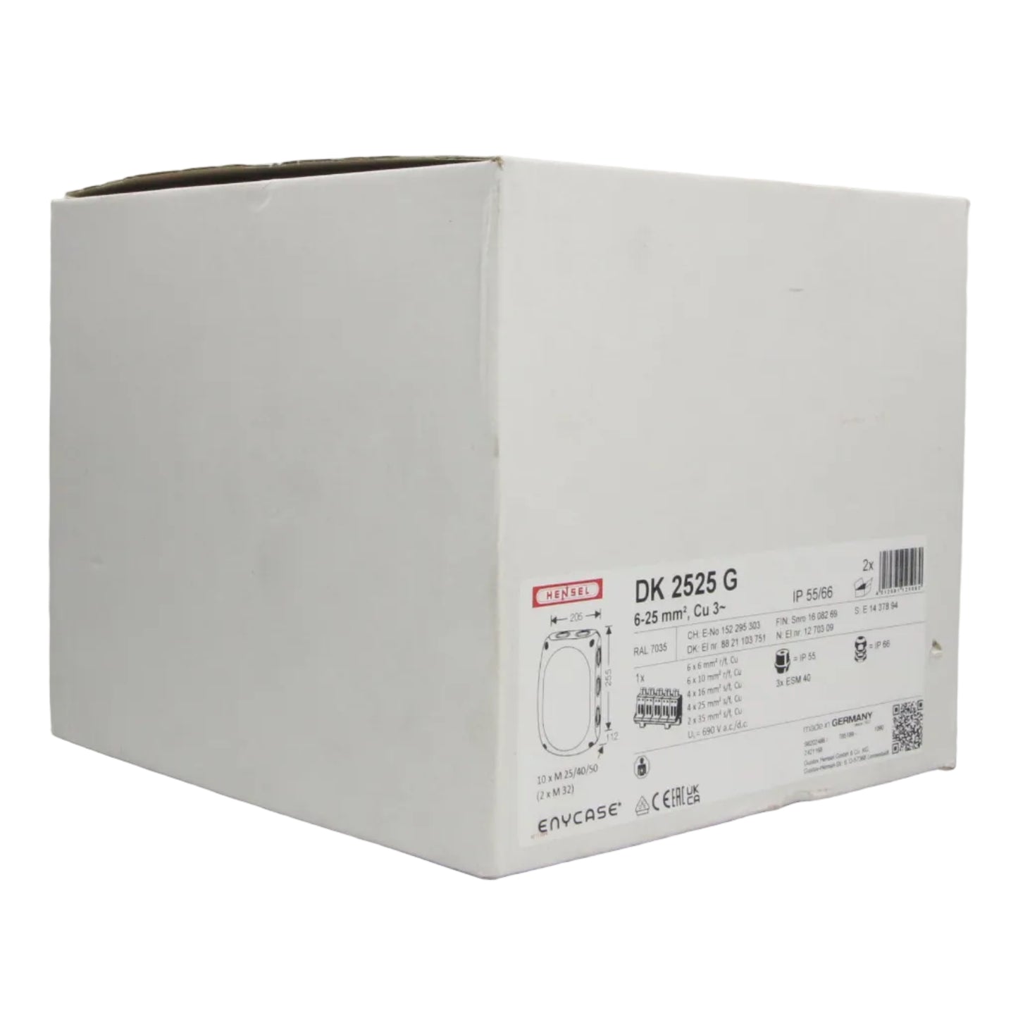 Hensel DK 2525 G Terminal Enclosure x 2-Terminal Enclosure-Used Industrial Parts