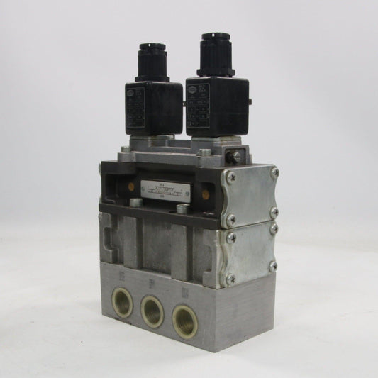 Herion 25 514 01 Double Solenoid Valve - 2 x Herion 0200 Valve Coils-Solenoid Valve-BC-04-03-Used Industrial Parts