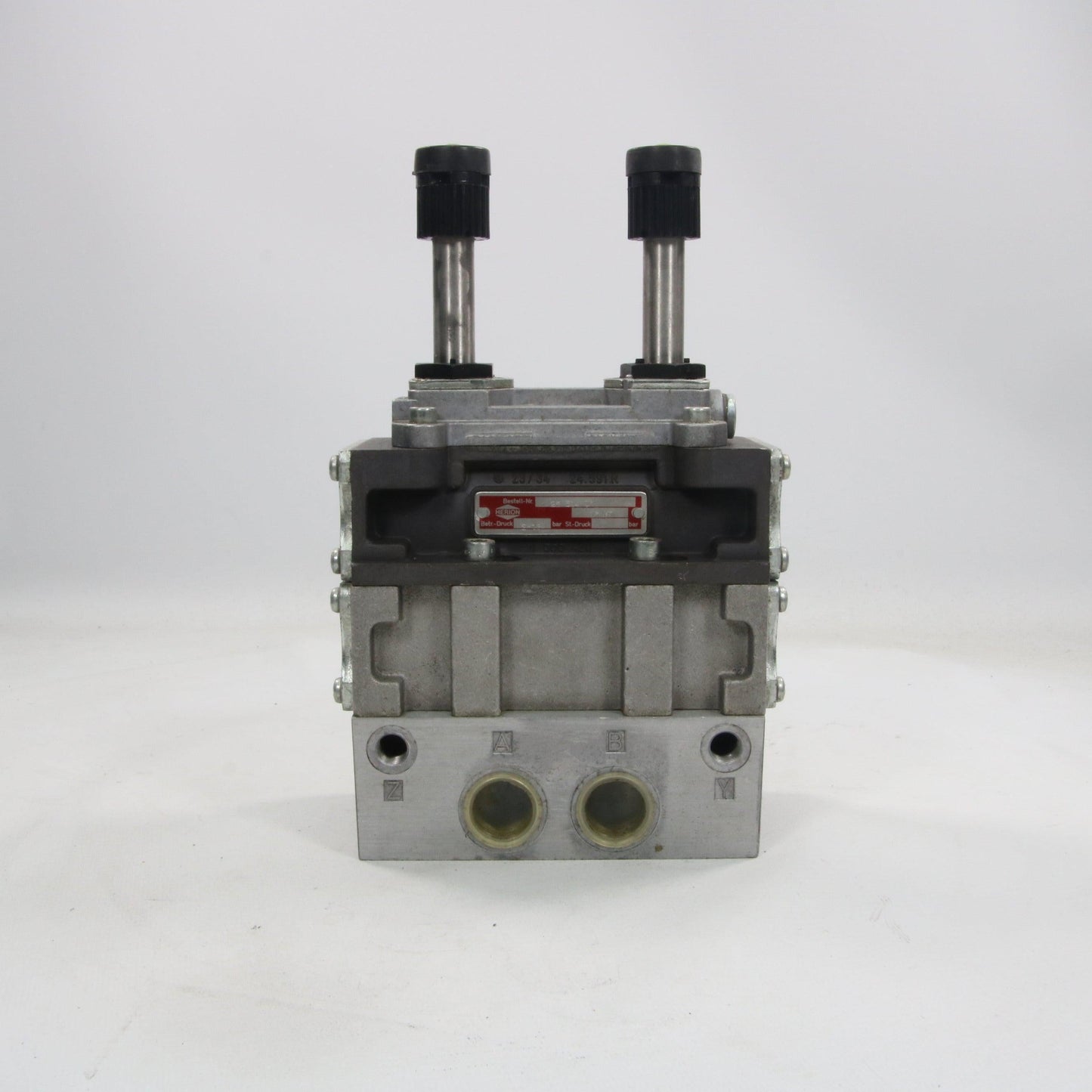 Herion 25 514 01 Double Solenoid Valve - Manual Adjustment-Solenoid Valve-Used Industrial Parts