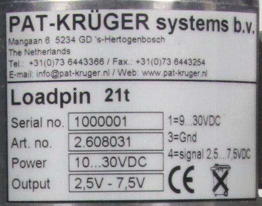 Hirschmann/Pat-Kruger 21t Load Pin-Load Pin-Used Industrial Parts