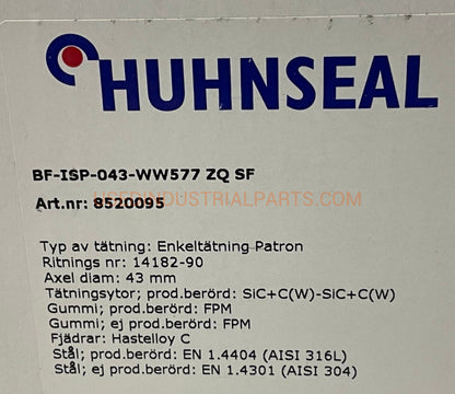 Huhnseal Double Cartridge Seal BF-ISP-043-WW577 ZQ SF-Double Cartridge Seal-DB-02-04-Used Industrial Parts