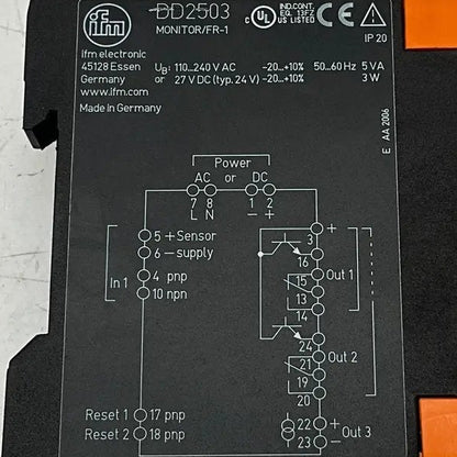IFM Electronic DD2503 Evaluation Unit-Evaluation Unit-Used Industrial Parts