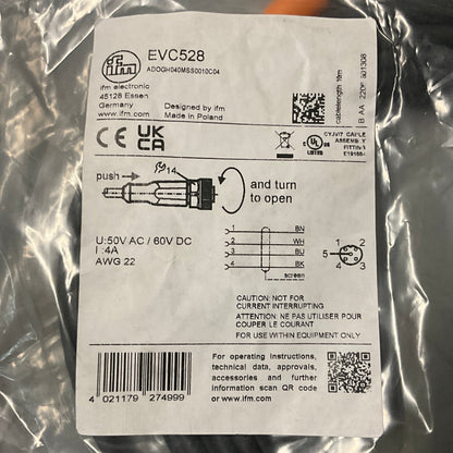 IFM Electronic EVC528 Connecting Cable-Connecting Cable-Used Industrial Parts