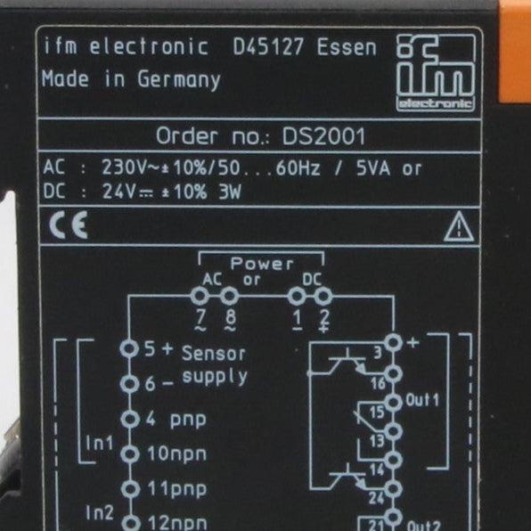 IFM Electronic FS 1 Monitor Relay DS2001-Monitor Relay-CA-04-04-05-Used Industrial Parts