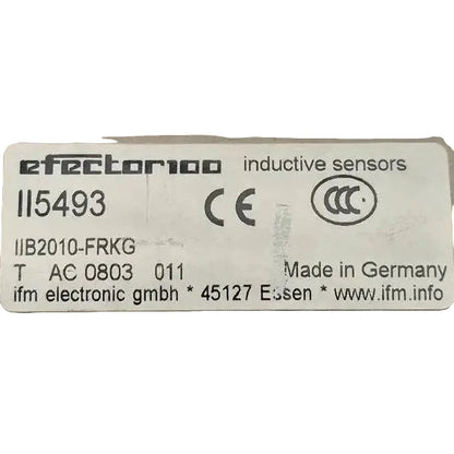 IFM Electronic II5493 Inductive Sensor - IIB2010-FRKG-Inductive Sensor-Used Industrial Parts