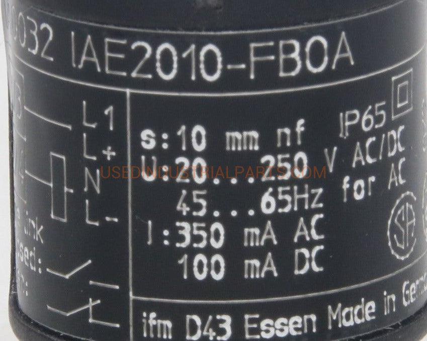 IFM Electronic Inductive Sensor IA0032 IAE2010-FBOA-Inductive Sensor-CD-01-07-Used Industrial Parts