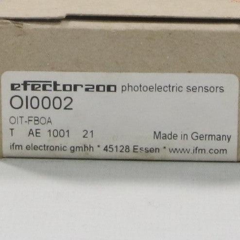 IFM Electronic OI0002 Diffuse Reflection Sensor - OIT-FBOA-Diffuse Reflection Sensor-Used Industrial Parts