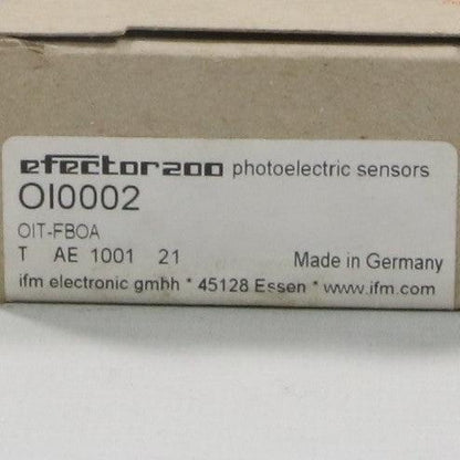 IFM Electronic OI0002 Diffuse Reflection Sensor - OIT-FBOA-Diffuse Reflection Sensor-Used Industrial Parts