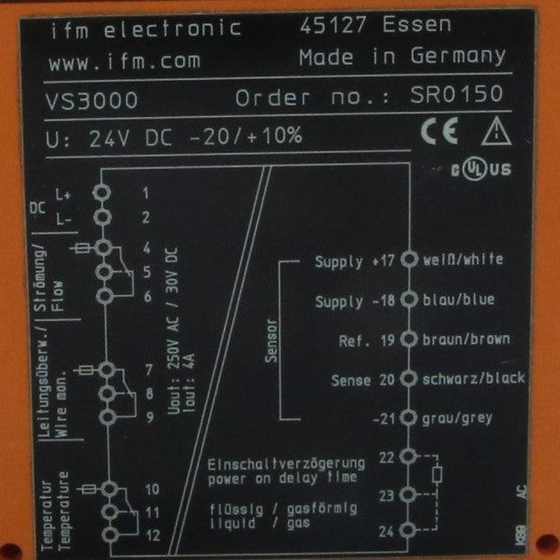 IFM Electronic SR0150 Control Monitor for Flow Sensors-Control Monitor-Used Industrial Parts