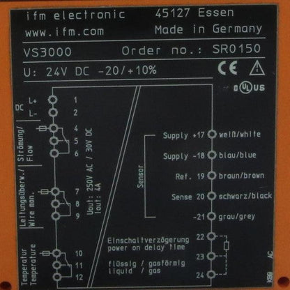 IFM Electronic SR0150 Control Monitor for Flow Sensors-Control Monitor-Used Industrial Parts