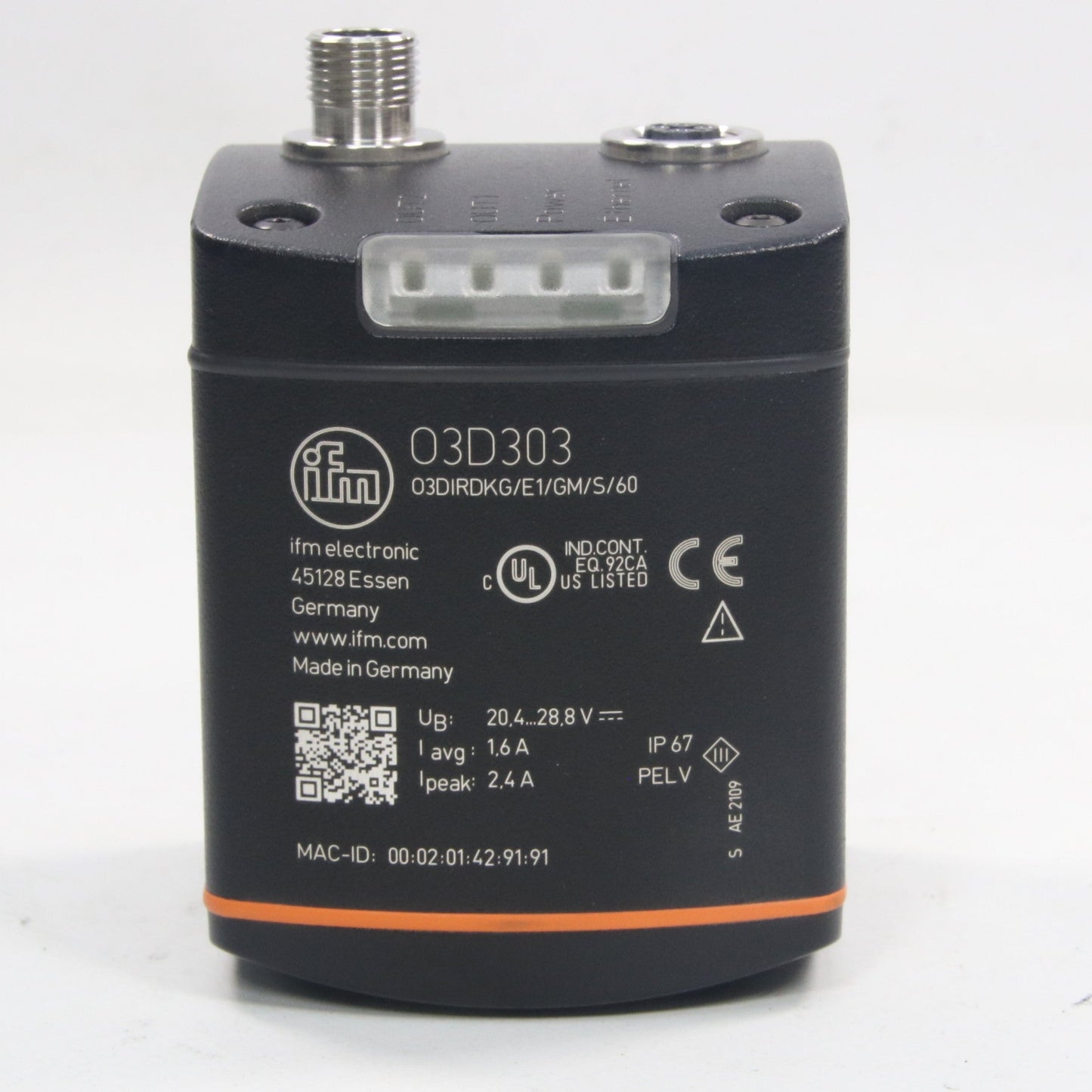 IFM O3D303 O3DIRDKG/E1/GM/S/60-Barcode scanner-Used Industrial Parts