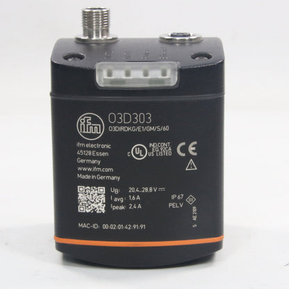 IFM O3D303 O3DIRDKG/E1/GM/S/60-Barcode scanner-Used Industrial Parts