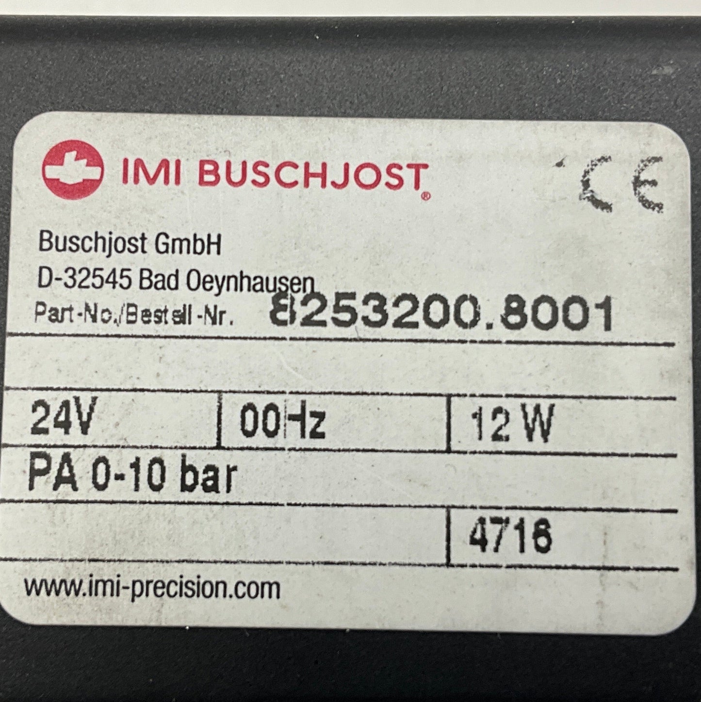 IMI Buschjost 8253200.8001 Solenoid Valve-Solenoid Valve-Used Industrial Parts