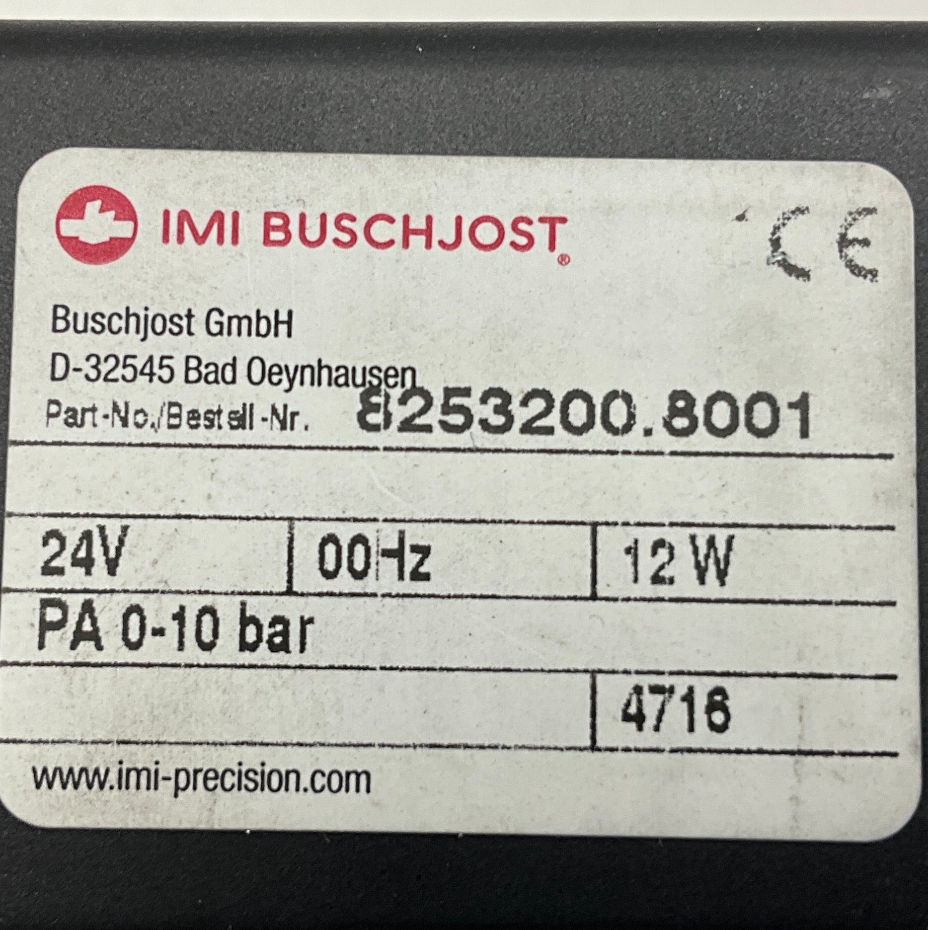 IMI Buschjost 8253200.8001 Solenoid Valve-Solenoid Valve-Used Industrial Parts