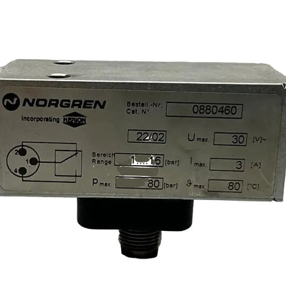 IMI Norgren 0880460 Electro-mechanical Pneumatic Pressure Switch-Electro-mechanical Pneumatic Pressure Switch-Used Industrial Parts