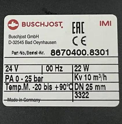 Buschjost 2/2 Way Process Valve-2/2 Way Process Valve-Used Industrial Parts