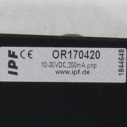 IPF Electronic OR170420 Retro Reflective Optical Sensor-Retro Reflective Optical Sensor-Used Industrial Parts