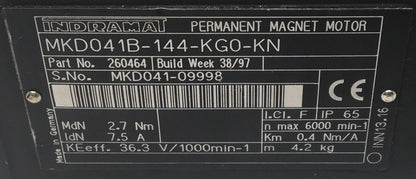 Indramat Permanent Magnet Motor MKD041B-144-KGO-KN-Permanent Magnet Motor-Used Industrial Parts