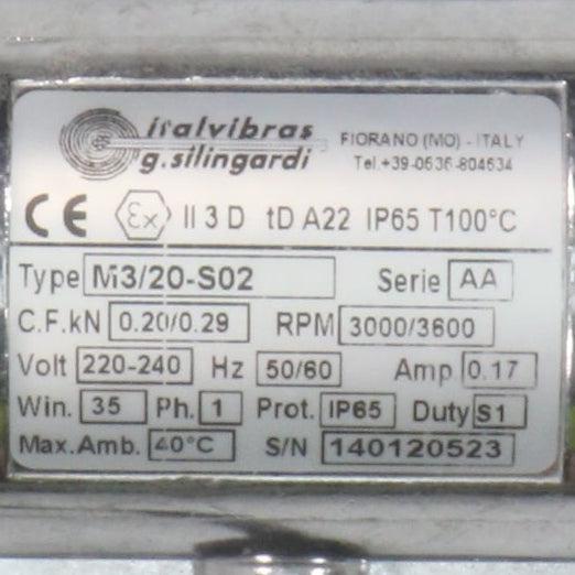 Italvibras M3 20 S02 Vibratory Motor-Vibratory Motor-Used Industrial Parts
