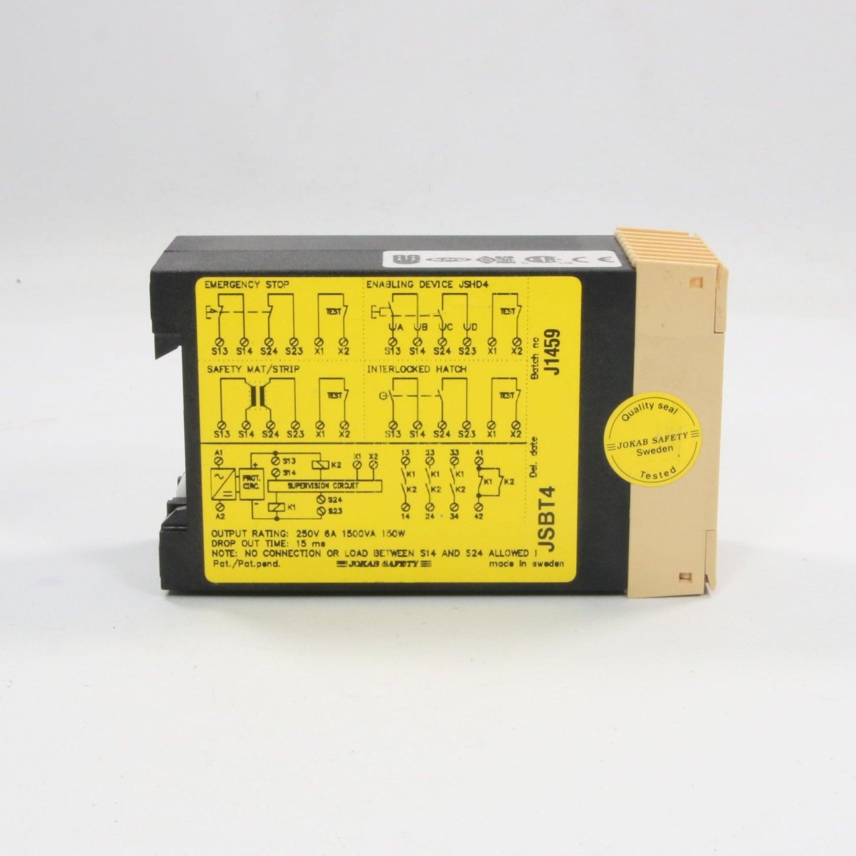 Jokab Safety JSBT4 VDC Safety Relay-Safety Relay-Used Industrial Parts