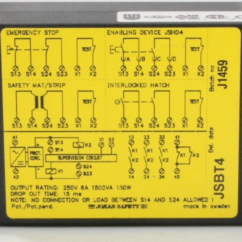 Jokab Safety JSBT4 VDC Safety Relay-Safety Relay-Used Industrial Parts