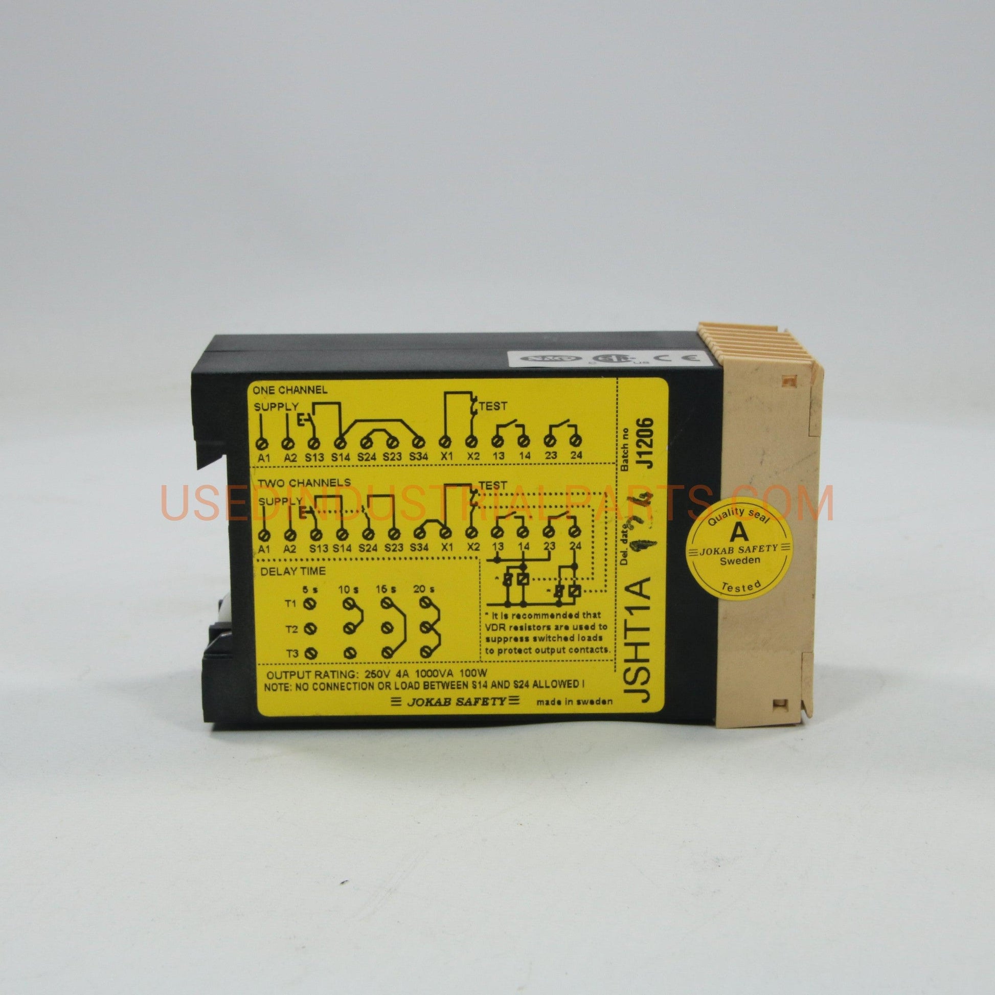 Jokab Safety JSHT1A 24VDC Relay-Safety relais-AA-02-02-Used Industrial Parts